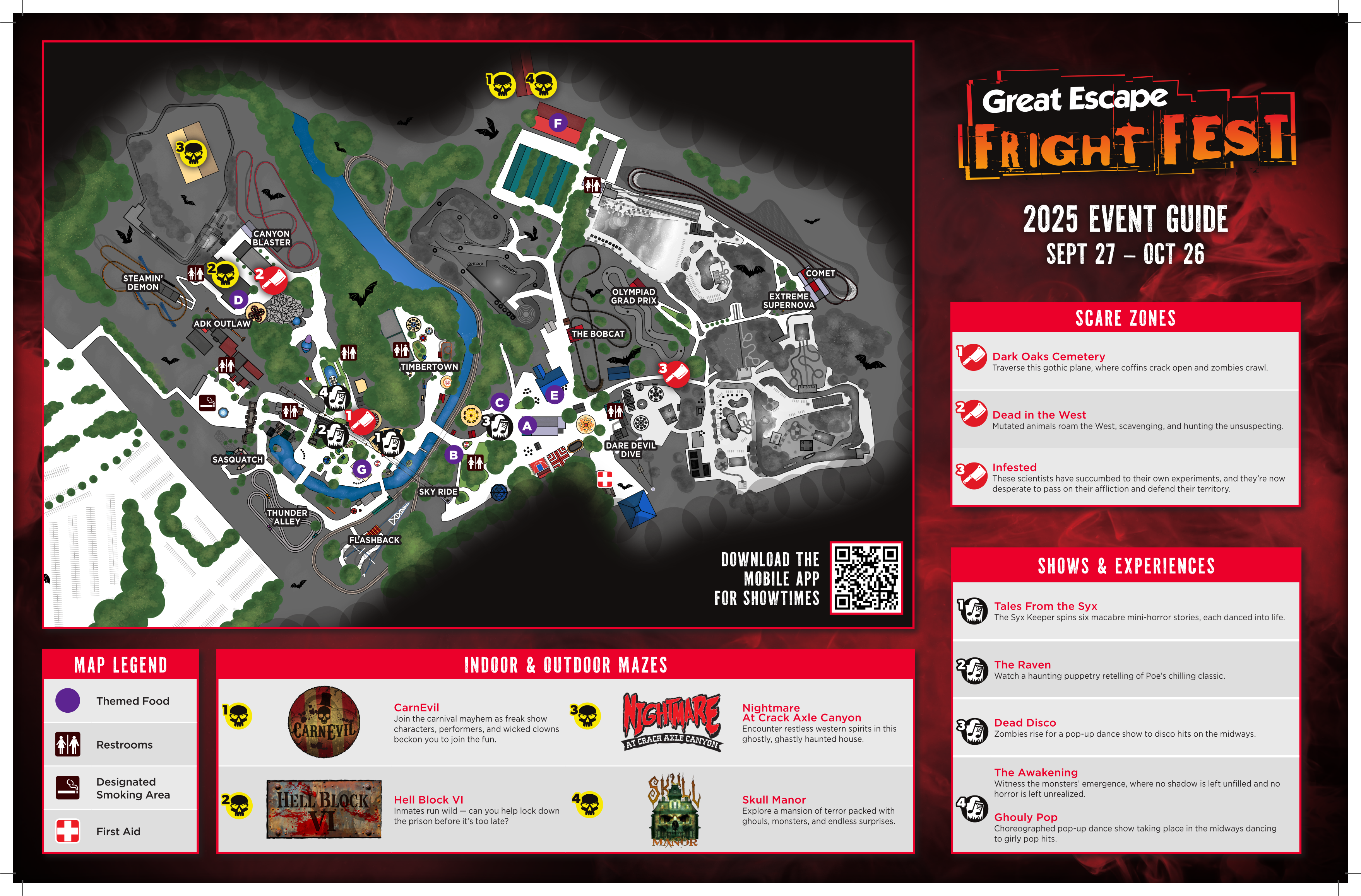 2025 Fright fest park map